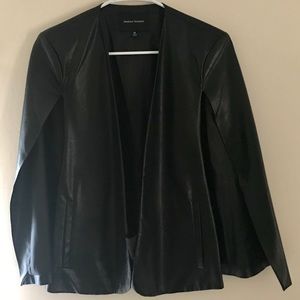 Jealous Tomato Black Faux Leather Cape Jacket Med